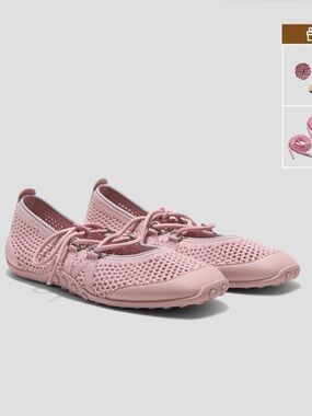 Vivaia Square-Toe Hybrid Mesh Mary Janes (Cecily)
